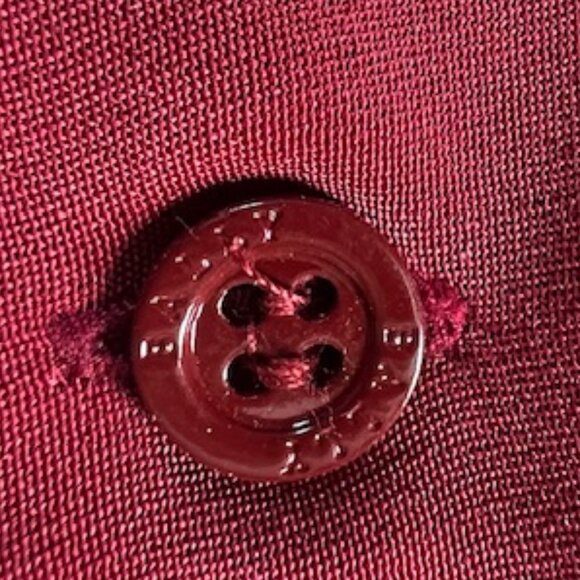 Bally Woman's White Long Sleeve Lace Shirt w/ Red Trim Size 10 Made In Italy - Picture 13 of 14